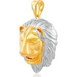 Buy Srikara Alloy Gold Plated CZ / AD Big Lion Fashion Jewellery Pendant with Chain - SKP2341G - Purplle