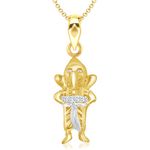 Buy Srikara Alloy Gold Plated CZ / AD Bal Ganesh Fashion Jewelry Pendant with Chain - SKP1264G - Purplle