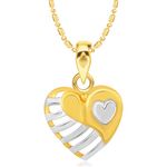 Buy Srikara Alloy Gold Plated CZ / AD Line Heart Fashion Jewelry Pendant with Chain - SKP2171G - Purplle