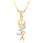 Buy Srikara Alloy Gold Plated CZ / AD Fashion Jewellery Pendant with Chain - SKP1031G - Purplle