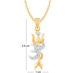 Buy Srikara Alloy Gold Plated CZ / AD Fashion Jewellery Pendant with Chain - SKP1031G - Purplle