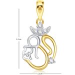 Buy Srikara Alloy Gold Plated CZ / AD Hari Om Fashion Jewellery Pendant with Chain - SKP1893G - Purplle