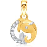 Buy Srikara Alloy Gold Plated CZ / AD Sumukha Fashion Jewellery Pendant with Chain - SKP1506G - Purplle