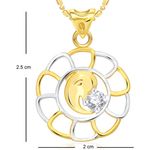 Buy Srikara Alloy Gold Plated CZ / AD Maheshwaram Fashion Jewelry Pendant with Chain - SKP2052G - Purplle