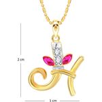Buy Srikara Alloy Gold Plated CZ/AD Initial Letter H Ganesh Fashion Jewelry Pendant - SKP2243G - Purplle