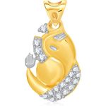 Buy Srikara Alloy Gold Plated CZ / AD Eshanputra Fashion Jewelry Pendant with Chain - SKP1502G - Purplle