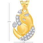 Buy Srikara Alloy Gold Plated CZ / AD Eshanputra Fashion Jewelry Pendant with Chain - SKP1502G - Purplle