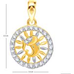 Buy Srikara Alloy Gold Plated CZ / AD Muktidaya Fashion Jewellery Pendant with Chain - SKP1505G - Purplle