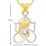 Buy Srikara Alloy Gold Plated CZ / AD Ekaakshara Fashion Jewelry Pendant with Chain - SKP2051G - Purplle