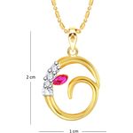 Buy Srikara Alloy Gold Plated CZ/AD Initial Letter O Ganesh Fashion Jewelry Pendant - SKP2250G - Purplle