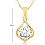 Buy Srikara Alloy Gold Plated CZ / AD Fashion Jewellery Pendant with Chain - SKP1139G - Purplle