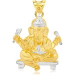 Buy Srikara Alloy Gold Plated CZ / AD Ganesha Fashion Jewellery Pendant with Chain - SKP2088G - Purplle