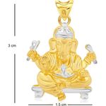 Buy Srikara Alloy Gold Plated CZ / AD Ganesha Fashion Jewellery Pendant with Chain - SKP2088G - Purplle