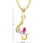 Buy Srikara Alloy Gold Plated CZ Ganesh Initial Letter "F" Fashion Jewellery Pendant - SKP2241G - Purplle