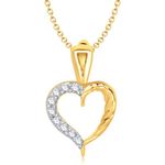 Buy Srikara Alloy Gold Plated CZ Radiant Heart Shape Fashion Jewelry Pendant Chain - SKP1160G - Purplle
