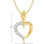 Buy Srikara Alloy Gold Plated CZ Radiant Heart Shape Fashion Jewelry Pendant Chain - SKP1160G - Purplle