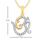 Buy Srikara Alloy Gold Plated CZ / AD Fashion Jewellery Pendant with Chain - SKP1127G - Purplle