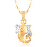 Buy Srikara Alloy Gold Plated CZ / AD Fashion Jewellery Pendant with Chain - SKP1001G - Purplle