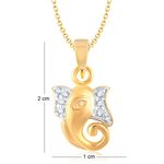 Buy Srikara Alloy Gold Plated CZ / AD Fashion Jewellery Pendant with Chain - SKP1001G - Purplle