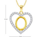 Buy Srikara Alloy Gold Plated CZ/AD Alphabet "O" in Heart Fashion Jewelry Pendant - SKP2279G - Purplle
