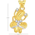 Buy Srikara Alloy Gold Plated CZ / AD Gajakarna Fashion Jewellery Pendant with Chain - SKP1890G - Purplle