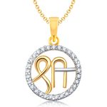 Buy Srikara Alloy Gold Plated CZ / AD Fashion Jewellery Pendant with Chain - SKP1130G - Purplle