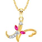 Buy Srikara Alloy Gold Plated CZ Ganesh Initial Letter "N" Fashion Jewellery Pendant - SKP2249G - Purplle