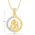 Buy Srikara Alloy Gold Plated CZ / AD Fashion Jewellery Pendant with Chain - SKP1017G - Purplle
