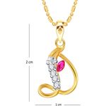 Buy Srikara Alloy Gold Plated CZ/AD Initial Letter D Ganesh Fashion Jewelry Pendant - SKP2239G - Purplle