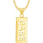 Buy Srikara Alloy Gold Plated CZ/AD Beinng Humann Care Fashion Jewelry Pendant Chain - SKP2224G - Purplle