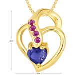 Buy Srikara Alloy Gold Plated CZ/AD Well Crafted Heart Valentine Fashion Jewelry Pendant - SKP1923G - Purplle