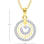 Buy Srikara Alloy Gold Plated CZ / AD Circuler Fashion Jewellery Pendant with Chain - SKP2641G - Purplle
