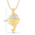 Buy Srikara Alloy Gold Plated CZ / AD Fashion Jewellery Pendant with Chain - SKP1026G - Purplle