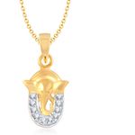 Buy Srikara Alloy Gold Plated CZ / AD Fashion Jewellery Pendant with Chain - SKP1018G - Purplle