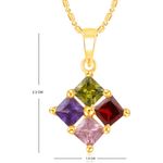 Buy Srikara Alloy Gold Plated CZ/AD Stone Flower Fashion Jewelry Pendant with Chain - SKP2354G - Purplle