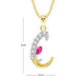 Buy Srikara Alloy Gold Plated CZ/AD Initial Letter C Ganesh Fashion Jewelry Pendant - SKP2238G - Purplle