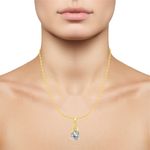 Buy Srikara Alloy Gold Plated CZ/AD Three Flower Solitaire Fashion Jewelry Pendant - SKP2469G - Purplle