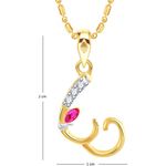 Buy Srikara Alloy Gold Plated CZ Ganesh Initial Letter "W" Fashion Jewellery Pendant - SKP2258G - Purplle