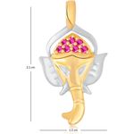 Buy Srikara Alloy Gold Plated CZ / AD Gannayaka Fashion Jewellery Pendant with Chain - SKP1487G - Purplle