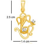 Buy Srikara Alloy Gold Plated CZ / AD Om Ganesh Fashion Jewellery Pendant with Chain - SKP1523G - Purplle