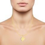Buy Srikara Alloy Gold Plated CZ / AD Heart Fashion Jewellery Pendant with Chain - SKP2565G - Purplle