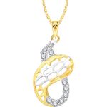 Buy Srikara Alloy Gold Plated CZ / AD Pleasing Fashion Jewellery Pendant with Chain - SKP2574G - Purplle