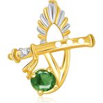 Buy Srikara Alloy Gold Plated CZ / AD The Bansuri Fashion Jewelry Pendant with Chain - SKP1886G - Purplle