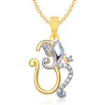 Buy Srikara Alloy Gold Plated CZ / AD Fashion Jewellery Pendant with Chain - SKP1122G - Purplle
