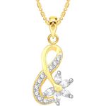 Buy Srikara Alloy Gold Plated CZ / AD Markis Fashion Jewellery Pendant with Chain - SKP2586G - Purplle