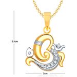 Buy Srikara Alloy Gold Plated CZ / AD Fashion Jewellery Pendant with Chain - SKP1125G - Purplle