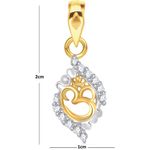 Buy Srikara Alloy Gold Plated CZ / AD Om Fashion Jewellery Pendant with Chain - SKP1606G - Purplle
