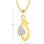 Buy Srikara Alloy Gold Plated CZ / AD Heart Fashion Jewellery Pendant with Chain - SKP2580G - Purplle