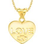 Buy Srikara Alloy Gold Plated CZ/AD Beinng Humann Love Fashion Jewelry Pendant Chain - SKP2223G - Purplle