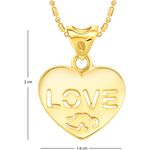 Buy Srikara Alloy Gold Plated CZ/AD Beinng Humann Love Fashion Jewelry Pendant Chain - SKP2223G - Purplle